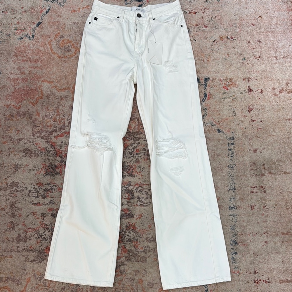 White 90s flare Kancan NWT